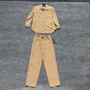 High Point New York Pants Shirt Set Womens S Small Cinnamon Brown Lounge 992040